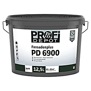 Profi Depot PD Dispersionsfassadenfarbe Fassadenplus PD 6900 (Weiß, 12,5 l)