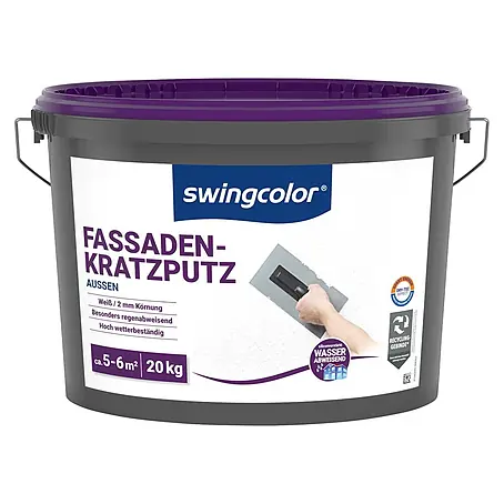 swingcolor  Dekoputz Fassaden-Kratzputz
