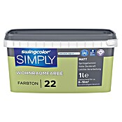 swingcolor Wandfarbe SIMPLY Grün (Grün - Nr. 22, 1 l, Matt)