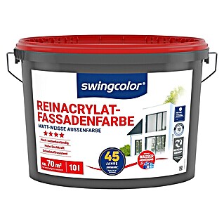 swingcolor Reinacrylat-Fassadenfarbe (Schneeweiß, 10 l)