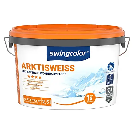 swingcolor  Wandfarbe Arktisweiß
