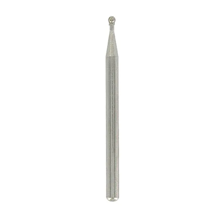 Dremel Muela diamantada Mod. 7103 - Diámetro cabeza: 2 mm, 2 ud. - Una sola fresa de diamante en forma de bola, ideal para trabajos de grabado precisos gracias a su grano fino.