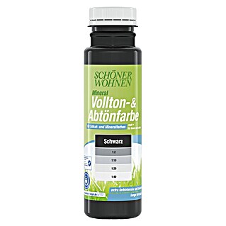 SCHÖNER WOHNEN-Farbe Vollton- & Abtönfarbe Silikat (Schwarz, Matt, 250 ml)