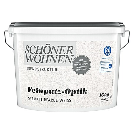 SCHÖNER WOHNEN-Farbe Trendstruktur Dekoputz Feinputz-Optik Strukturfarbe (16 kg, Fein)