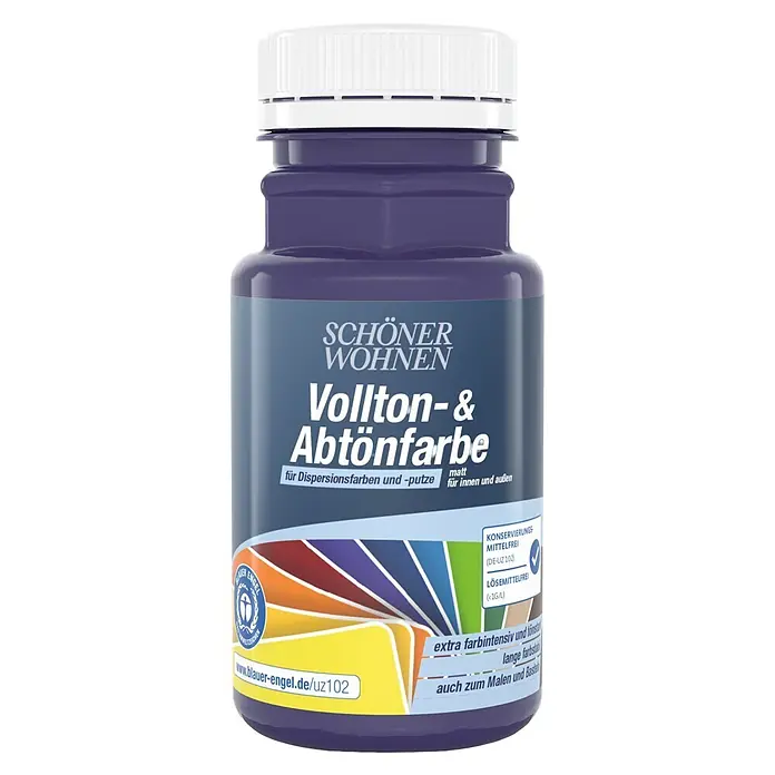 SCHÖNER WOHNEN-Farbe Vollton- & Abtönfarbe - Violett, Matt, 125 ml - Lila Flasche Schöner Wohnen Vollton- & Abtönfarbe mit weißem Deckel.