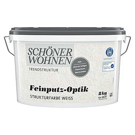 SCHÖNER WOHNEN-Farbe Trendstruktur Dekoputz Feinputz-Optik Strukturfarbe (8 kg, Fein)