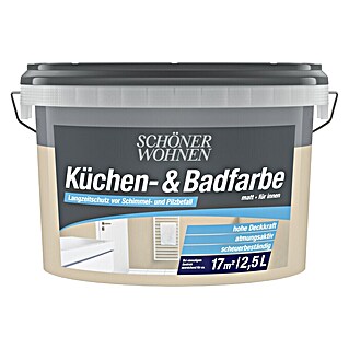 SCHÖNER WOHNEN-Farbe Bad- & Küchenfarbe (Sand, 2,5 l, Matt)