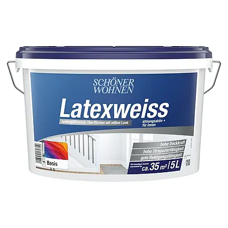 SCHÖNER WOHNEN-Farbe Mix Latexfarbe Latexweiß zum Mischen lassen