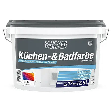 SCHÖNER WOHNEN-Farbe Mix Wandfarbe Küchen- & Badfarbe zum Mischen lassen