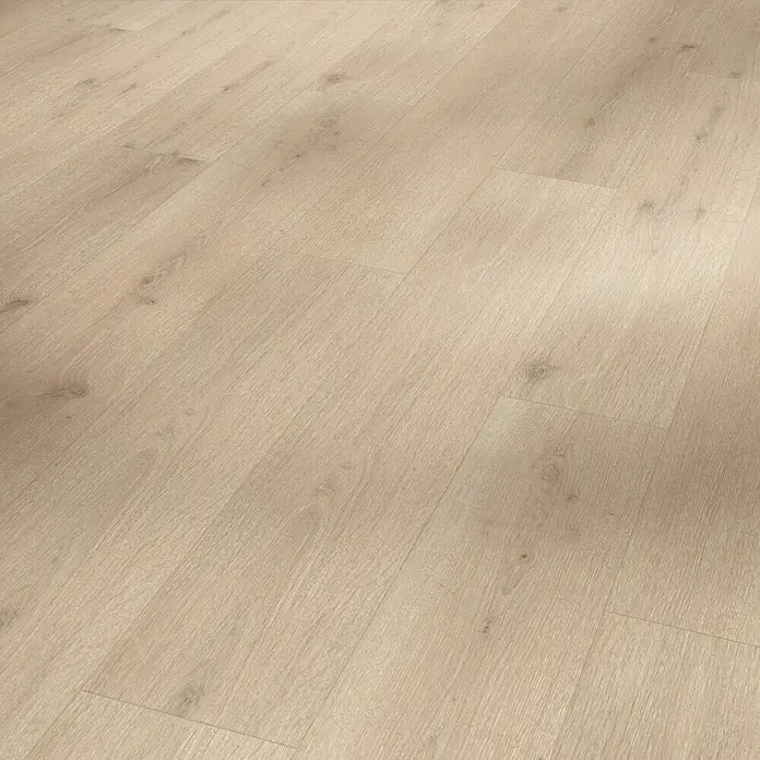 Parador Designboden Modular ONE - Eiche Canyon, Landhausdiele, 1.285 x 194 x 8 mm - Heller Holzoptik-Dielenboden mit feinen Maserungen und gelegentlichen Ästen.