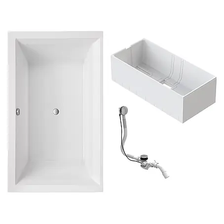 Interpromo  Badewanne Mare inkl. Wannenträger 190 x 120 x 65
