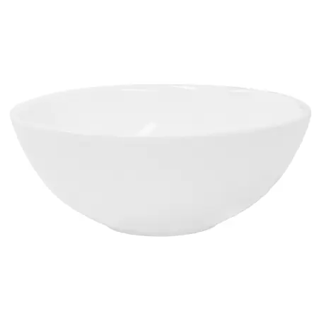 LuxeBath Waschbecken Keramik in Weiß glänzend Ø 28x11,6cm Runde Waschtisch