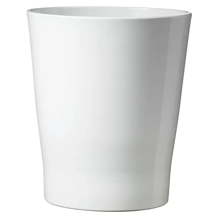 Soendgen Keramik Orchideentopf Merina - Außenmaß (Ø x H): 13 x 15 cm, Keramik, Weiß, Glänzend - Elegante weiße Vase mit sanften Kurven, perfekt als stilvolles Dekorationselement für jeden Raum. Schlicht und zeitlos im Design.