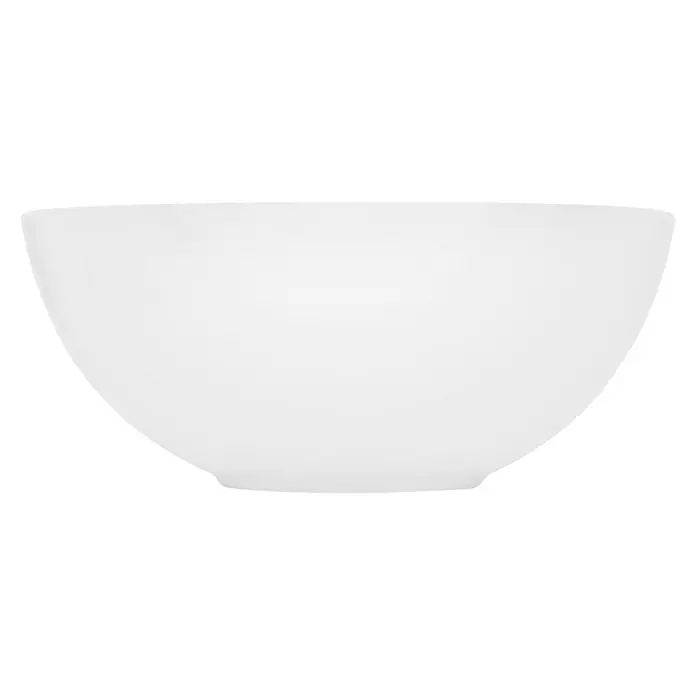LuxeBath Waschbecken Keramik Waschtisch Ø 320 x 135 mm mit Ablaufgarnitur -  - Weißer, nach oben geöffneter Lampenschirm aus durchscheinendem Glas.