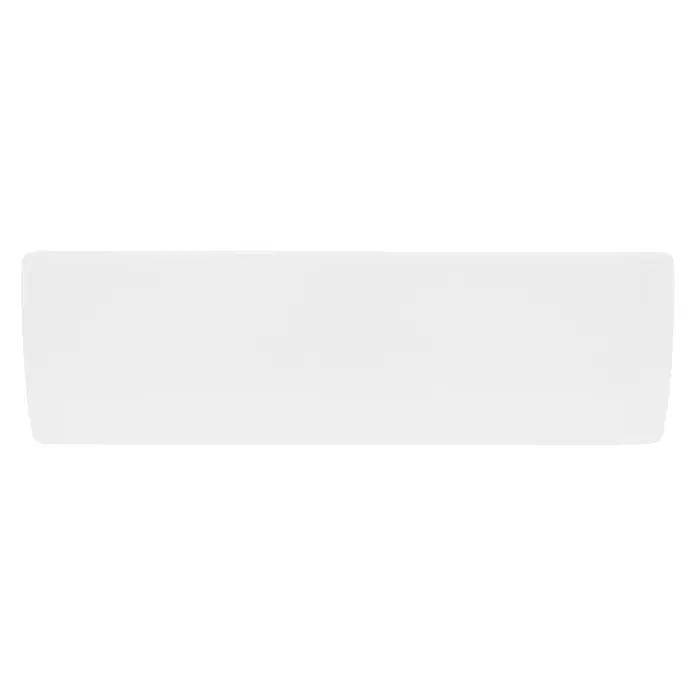 LuxeBath Waschbecken Keramik Waschtisch 480x380x140mm mit Ablaufgarnitur -  - Weißer rechteckiger Matratzenschoner mit leicht abgerundeten Ecken.