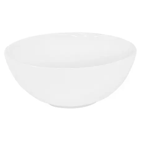 LuxeBath Waschbecken Keramik Waschtisch Ø 320x135 mm Rund Weiß Spülbecken