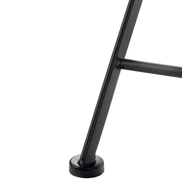 2er-Set Gartenstuhl SETTALA in Bunt/Schwarz/Weiß -  - Schwarzes Möbelbein aus Metall mit Bodenschoner.