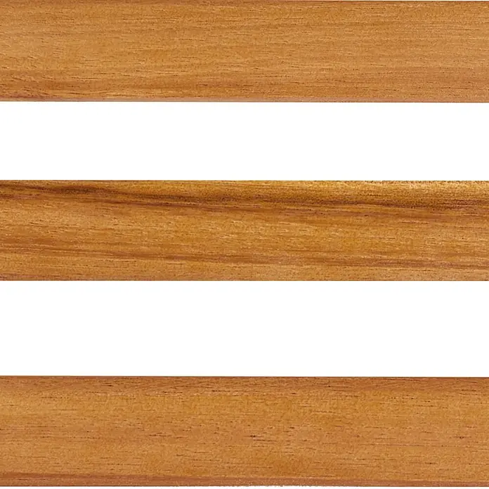 Beliani Gartenstuhl-Set BELLANO - 2 Stk., Akazienholz, Braun, B x T x H: 45 x 35 x 43 cm - Drei hellbraune Holzleisten.