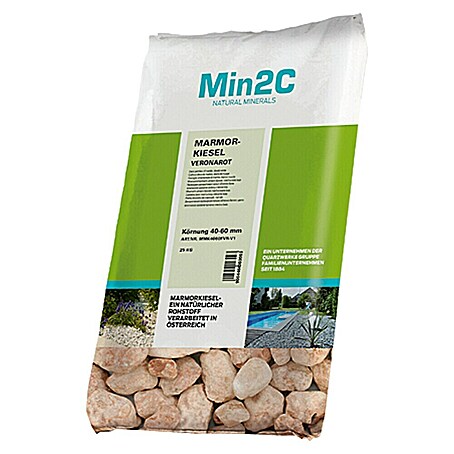 Min2C Marmorkiesel (Veronarot, Körnung: 40 mm - 60 mm, 25 kg)