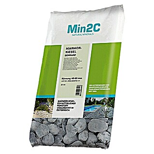 Min2C Ukrasni kamenčići (Crne boje, Granulacija: 40 mm - 60 mm, 25 kg)
