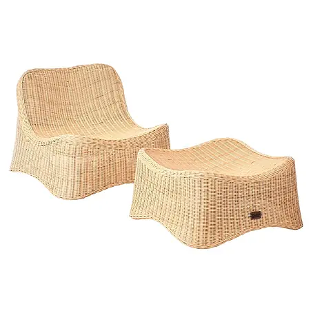 2-tlg Gartenstuhl AIGANI in Naturfarben/Beige