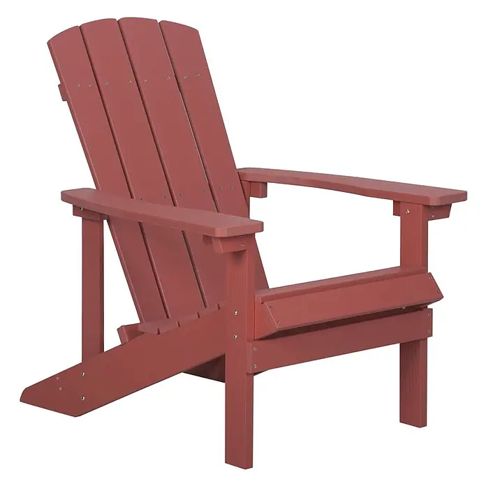 2-tlg Gartenstuhl ADIRONDACK in Rot -  - Roter Latten-Adirondack-Stuhl für den Außenbereich.