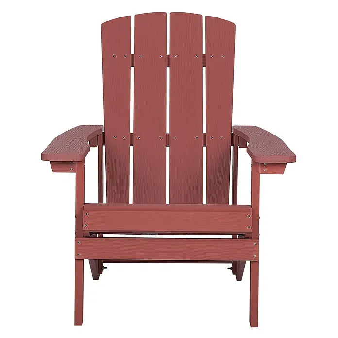2-tlg Gartenstuhl ADIRONDACK in Rot -  - Ziegelroter Adirondack-Stuhl mit strukturierter, witterungsbeständiger Oberfläche für Entspannung im Freien.
