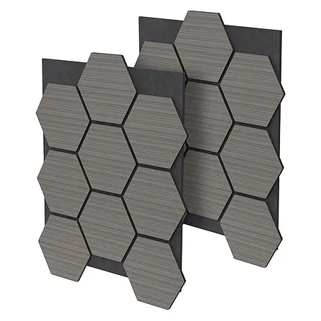 ML-Design  Akustikpaneel 2er Set für 1m², Hexagon Wandplatten zur Schalldämmung