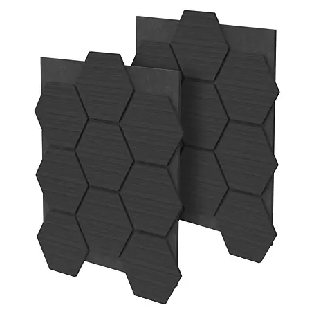 ML-Design  Akustikpaneel 2er Set für 1m², Hexagon Wandplatten zur Schalldämmung