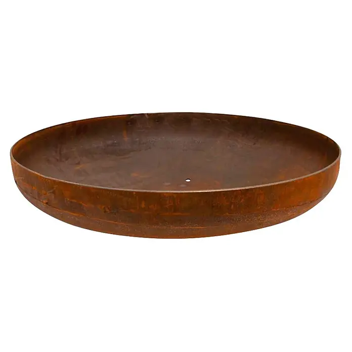 Nora Flames Brasero Calsotera - Diámetro: 100 cm, Acero Corten - Brasero de metal oxidado con orificio de drenaje.