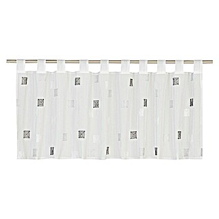 Elbersdrucke Bistrogardine Quadro (140 x 48 cm, 100 % Polyester, Schwarz/Weiß)