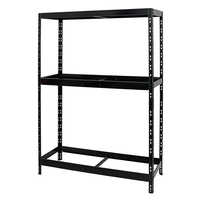 Mega Deal | 5x Reifenregal Tiger | HxBxT 180x130x50 cm | bis zu insgesamt 60 Reifen | mit Fachboden | Schwarz -  - Schwerlastregal aus schwarzem Metall mit zwei verstellbaren Böden zur Aufbewahrung.