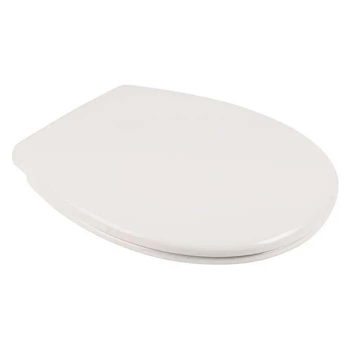 Calmwaters WC-Sitz Original - Duroplast, Weiß, Mit Absenkautomatik - Weißer Toilettensitz mit geschlossenem Deckel.
