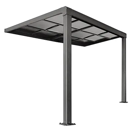 Home Deluxe Terrassenüberdachung SOLIS DELUXE Grau 290 x 295 x 233 / 272 cm