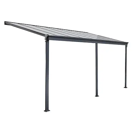 HOME DELUXE - Terrassenüberdachung SOLIS | Farbe: Grau, Größe: 435 / 442 x 300 / 303 x 278 / 226 cm
