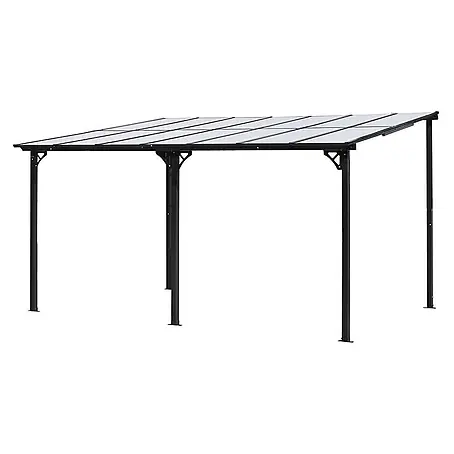 HOME DELUXE Terrassenüberdachung aus Aluminium ECO Anthrazit - 300 x 420 cm