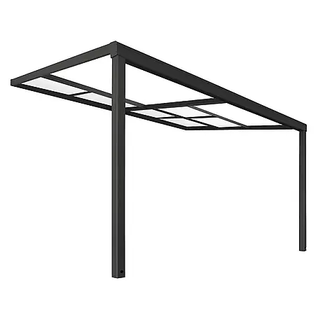 Home Deluxe Terrassenüberdachung SOLIS DELUXE Grau 390 x 295 x 233 / 272 cm