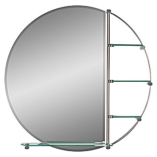 Kristall-Form Ablagespiegel Jaques (Durchmesser: 80 cm, 4 Glasablagen)