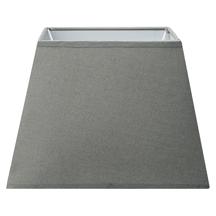 Home Sweet Home Lampenschirm Largo - L x B x H: 20 x 20 x 14 cm, Castlerock, Stoff, Eckig - Grauer, rechteckiger, konischer Stofflampenschirm.