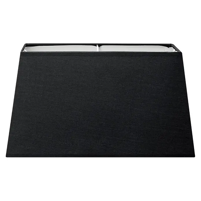 Home Sweet Home Lampenschirm Largo - L x B x H: 19 x 35 x 19 cm, Night Black, Stoff, Eckig - Schwarzer, rechteckiger Lampenschirm aus Stoff, konische Form.