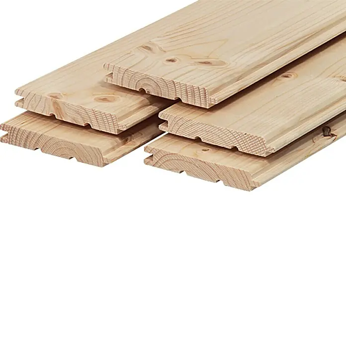Fasebrett - Fichte/Tanne, 250 x 12,1 x 1,9 cm - Holzpaneele, die sich ideal für Wand- oder Deckenverkleidungen eignen, und eine warme, natürliche Ästhetik in jeden Raum bringen.
