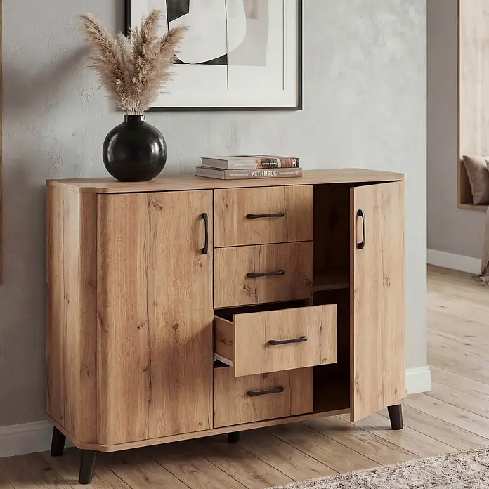 Mendler Kommode HWC-P42 MDF 92x120x40cm