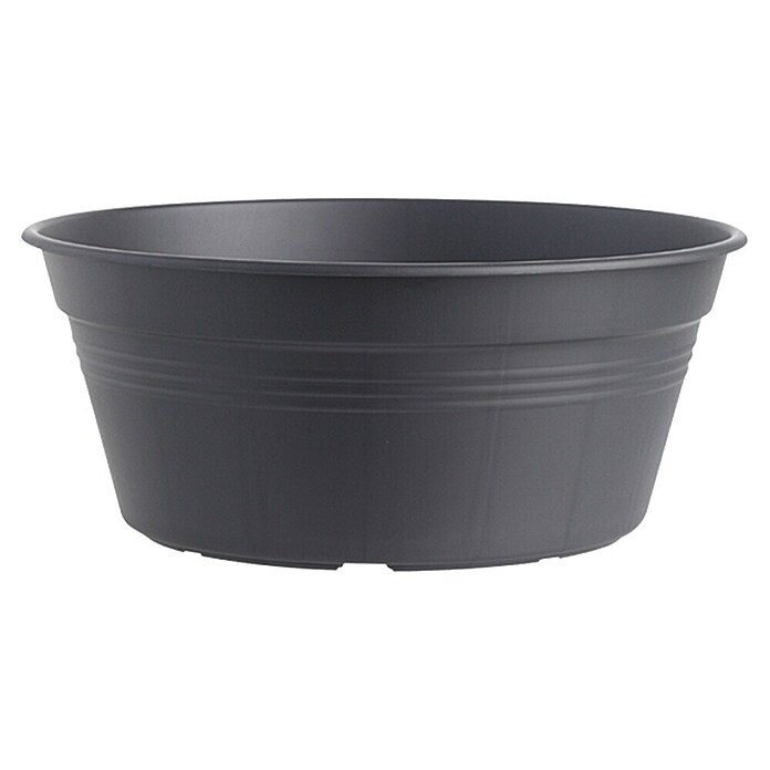 Elho Green Basics Okrogel lonec za rastline  (Zunanje dimenzije (Ø x V): 33 x 14 cm, Plastika, Črne barve) | 8444 - Kunststoff Pflanzgefäße | IAKB - Gefäße Outdoor | IAK - Gefässe,Deko outdoor, Zeitschriften | IA - Gartenhartware | I - Stadtgarten | BAUHAUS