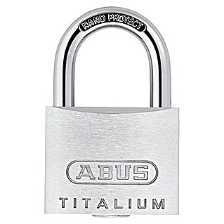 Abus Vorhängeschloss Titalium 64TI (25 x 42 mm, 1 Stk., Titalium-Spezialaluminium)