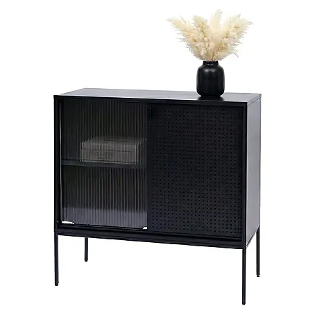 Mendler Kommode HWC-O90 85x80x45cm Metall - schwarz