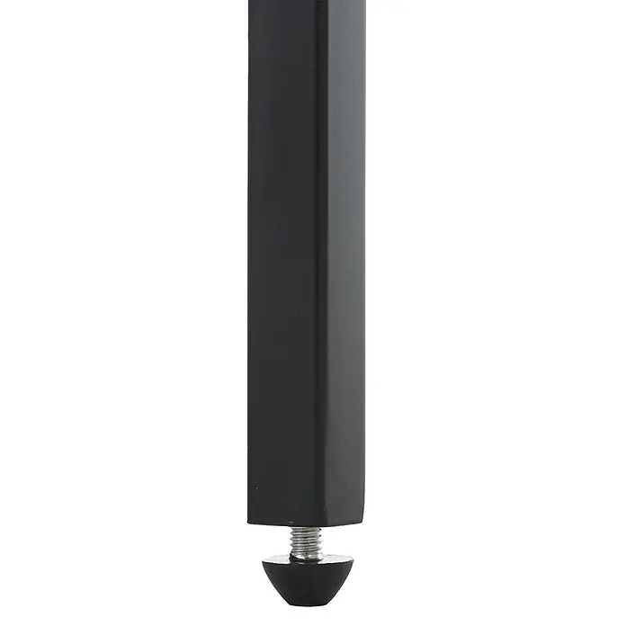 Mendler Apothekerkommode HWC-Q77, Kommode Industrial Holz Metall 85x84x35cm -  - Schwarzes quadratisches Metallmöbelbein mit silbernem Gewinde und schwarzem Nivellierfuß.
