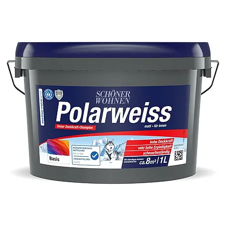 SCHÖNER WOHNEN-Farbe Mix Wandfarbe Polarweiß zum Mischen lassen