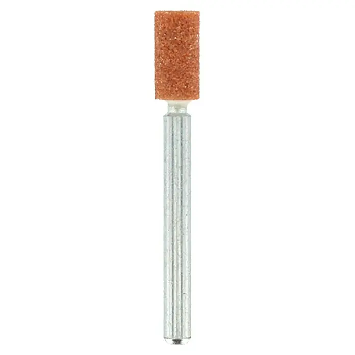 Dremel Korund-Schleifspitze Mod. 8153 - Durchmesser Kopf: 4,8 mm, 3 Stk. - Abbildung eines Schleifstifts für rotierende Werkzeuge. Ideal zum Schärfen, Entgraten und Schleifen verschiedener Materialien.