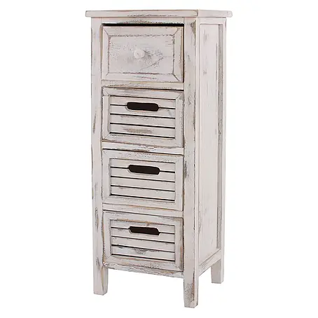 Mendler Kommode T18 74x30x25cm - weiß