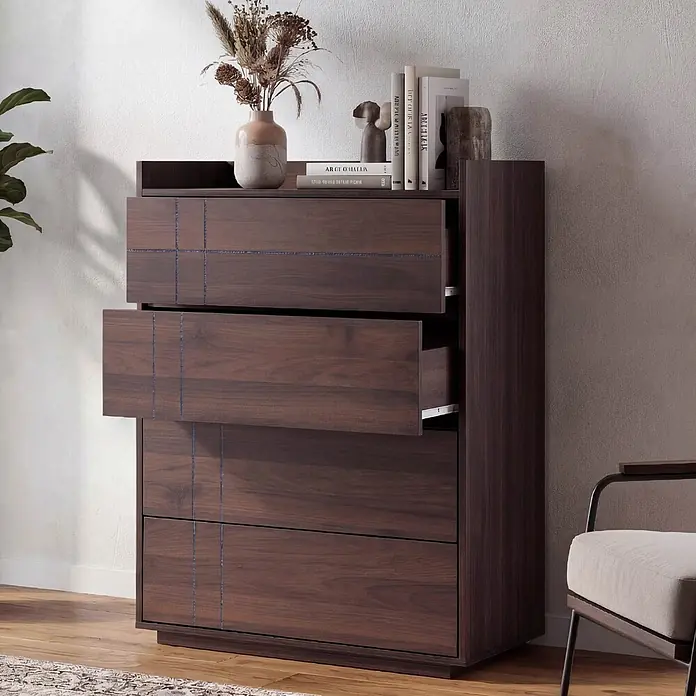 Mendler Kommode HWC-P44 MDF 107x80x40cm